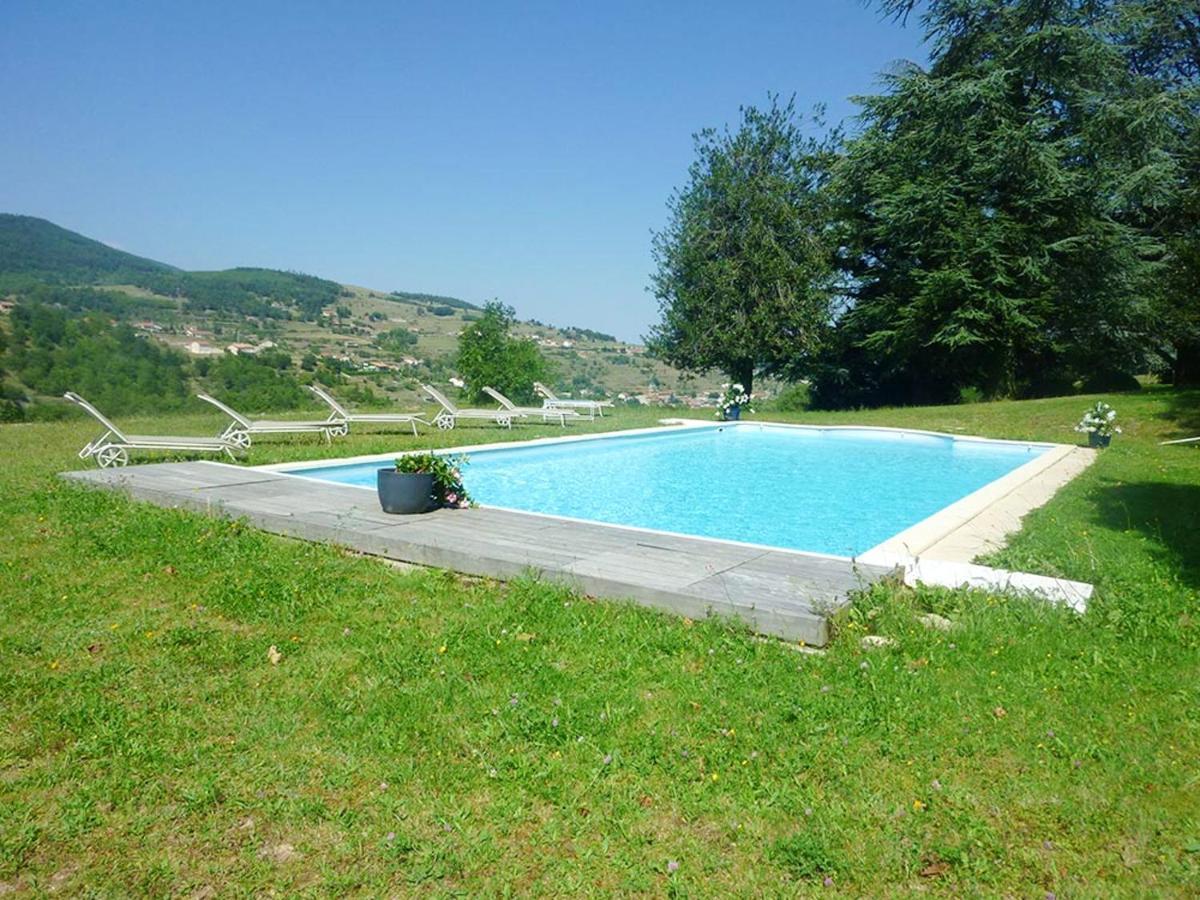 Manoir Majestueux A Satillieu Avec Piscine Privee Exterior photo